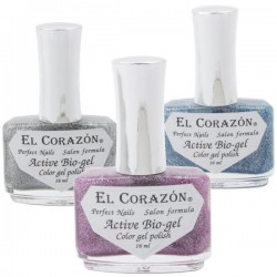 Лак для ногтей El Corazon Актив био-гель колр гель полиш Лардж голограм 16 мл 423/504