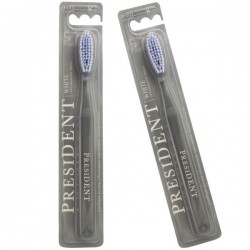 Зубная щетка PresiDent уайт умеренно жесткая 8 мил